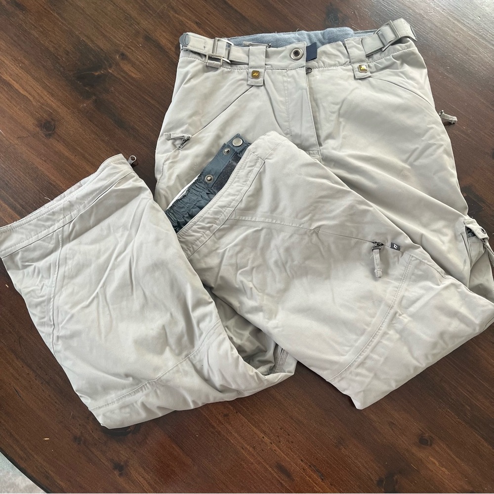 Snowboard Pants by Ride, Cell 10, Women's Small, Light Gray Cargo Pants